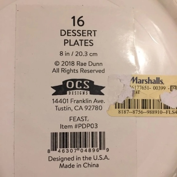 Rae Dunn FEAST Paper Plates and Napkins - Picture 5 of 5